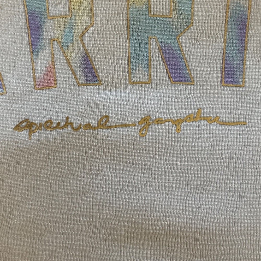 Spiritual Gangster White Muscle Tee with Pastel Rainbow "Warrior" - Picture 4 of 4
